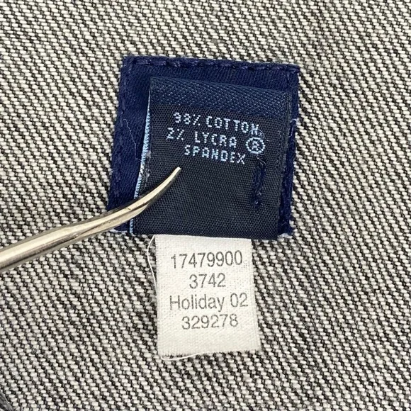 Vintage Gap Distressed Faded Black Grunge Punk Rock Trucker Denim Jean Jacket M - Picture 5 of 10